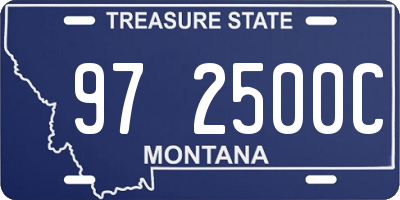 MT license plate 972500C