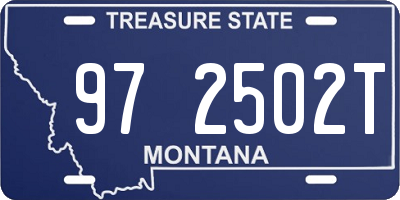 MT license plate 972502T