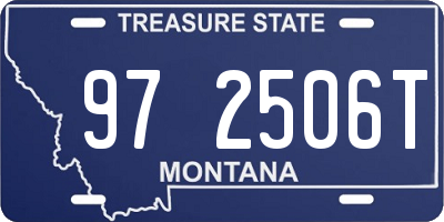 MT license plate 972506T