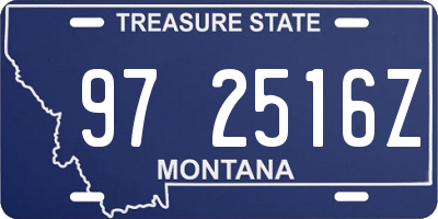MT license plate 972516Z