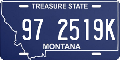 MT license plate 972519K