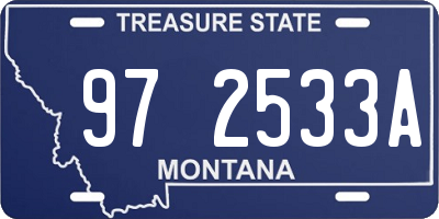 MT license plate 972533A