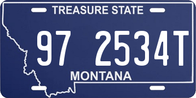MT license plate 972534T