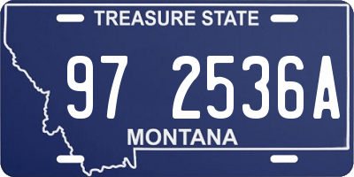 MT license plate 972536A