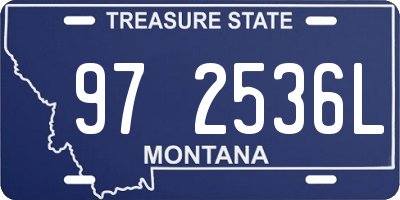 MT license plate 972536L
