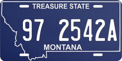 MT license plate 972542A