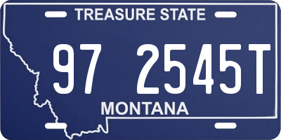 MT license plate 972545T