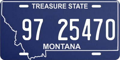 MT license plate 972547O