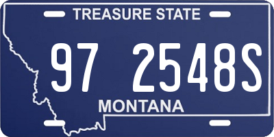 MT license plate 972548S