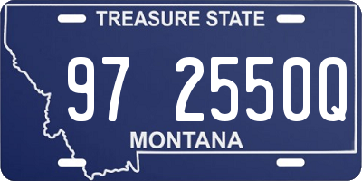 MT license plate 972550Q