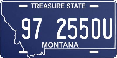 MT license plate 972550U