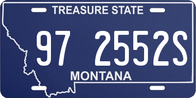 MT license plate 972552S