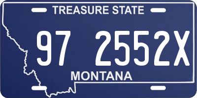 MT license plate 972552X