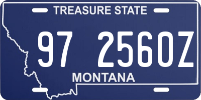 MT license plate 972560Z