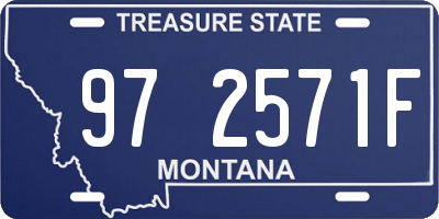 MT license plate 972571F