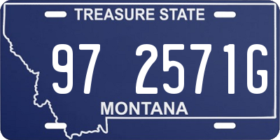 MT license plate 972571G