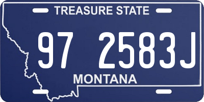 MT license plate 972583J