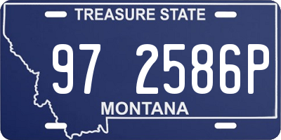 MT license plate 972586P