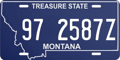MT license plate 972587Z
