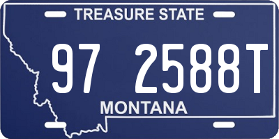MT license plate 972588T