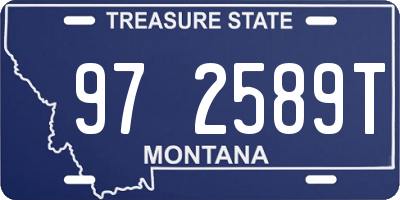 MT license plate 972589T
