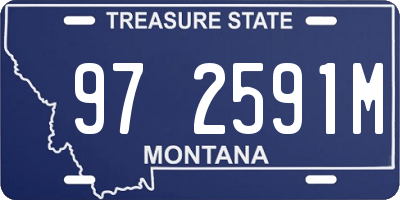MT license plate 972591M