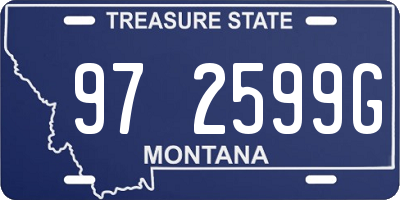 MT license plate 972599G