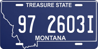 MT license plate 972603I