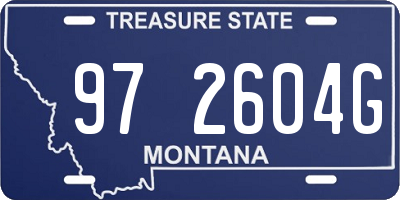 MT license plate 972604G