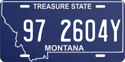 MT license plate 972604Y