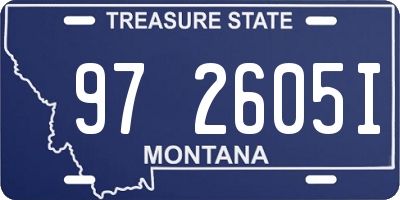 MT license plate 972605I