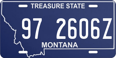 MT license plate 972606Z