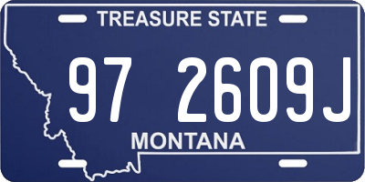MT license plate 972609J