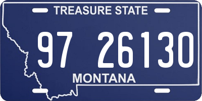 MT license plate 972613O