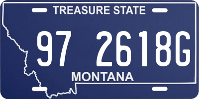 MT license plate 972618G