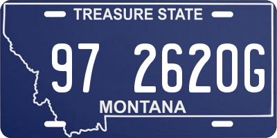 MT license plate 972620G
