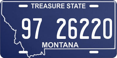 MT license plate 972622O