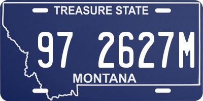 MT license plate 972627M