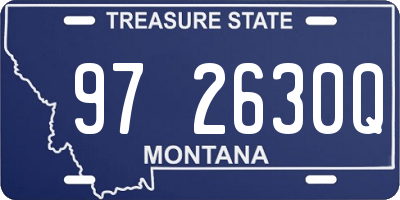 MT license plate 972630Q