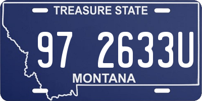 MT license plate 972633U