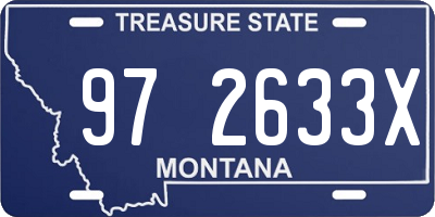 MT license plate 972633X