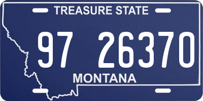 MT license plate 972637O