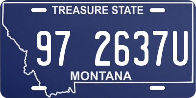 MT license plate 972637U