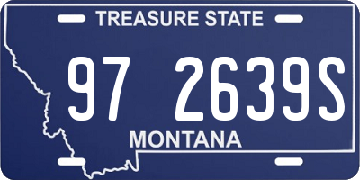 MT license plate 972639S