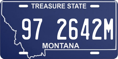 MT license plate 972642M