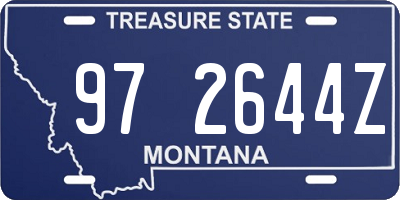 MT license plate 972644Z