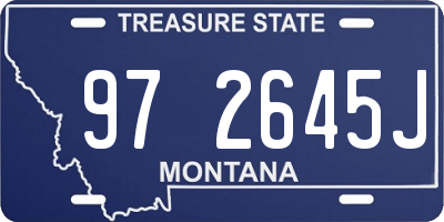 MT license plate 972645J