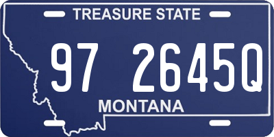 MT license plate 972645Q