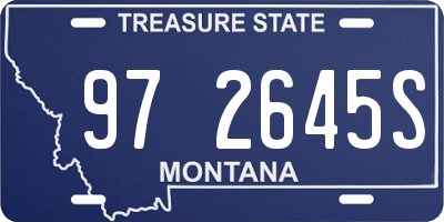 MT license plate 972645S