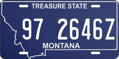 MT license plate 972646Z